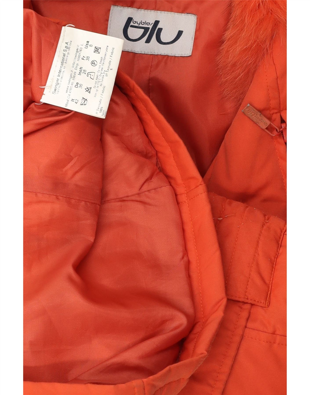 Byblos Damen Wattierte Jacke IT 42 Medium Orange Nylon