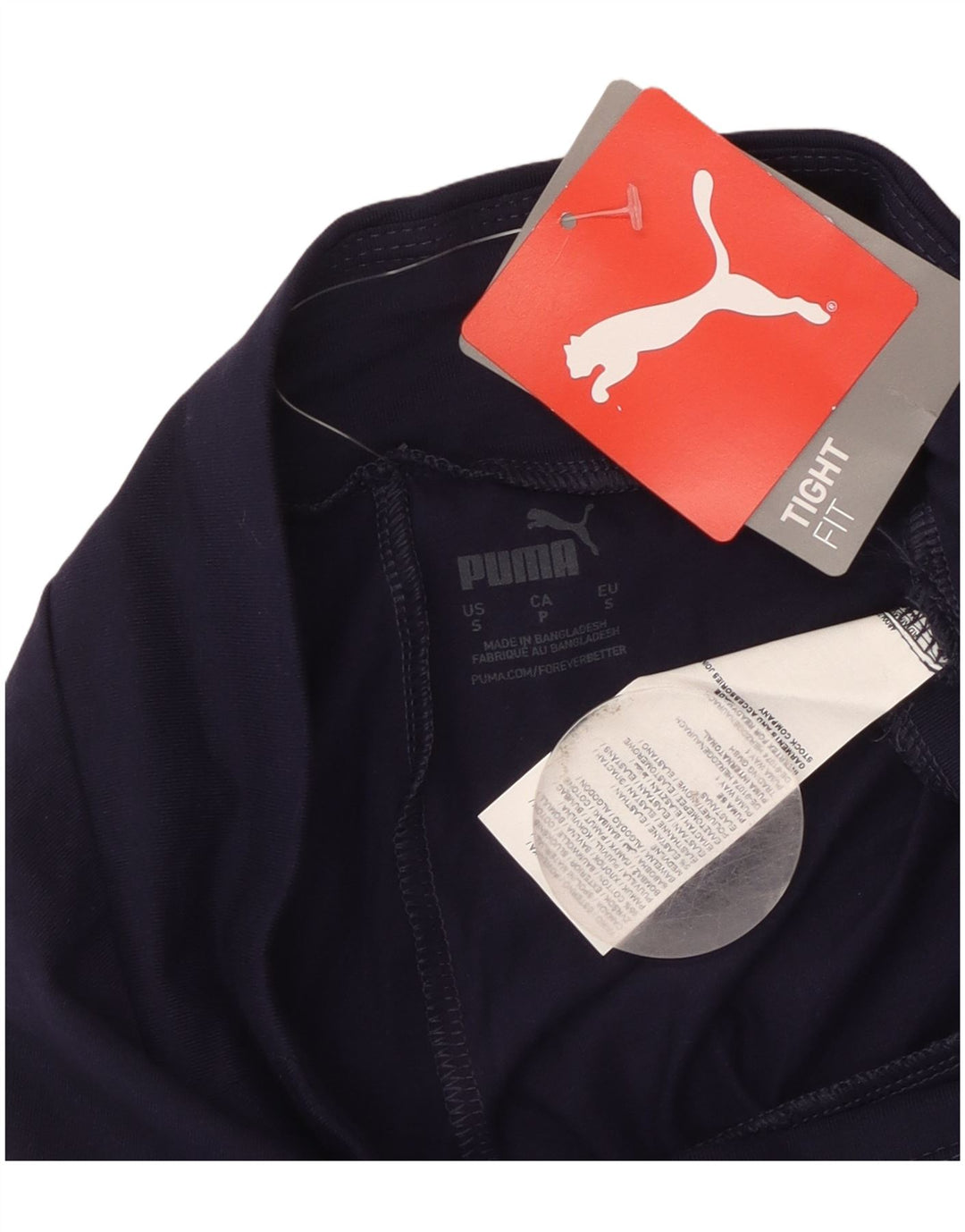 Puma Damen Tight Fit Graphic Leggings UK 10 Small Marineblau Baumwolle