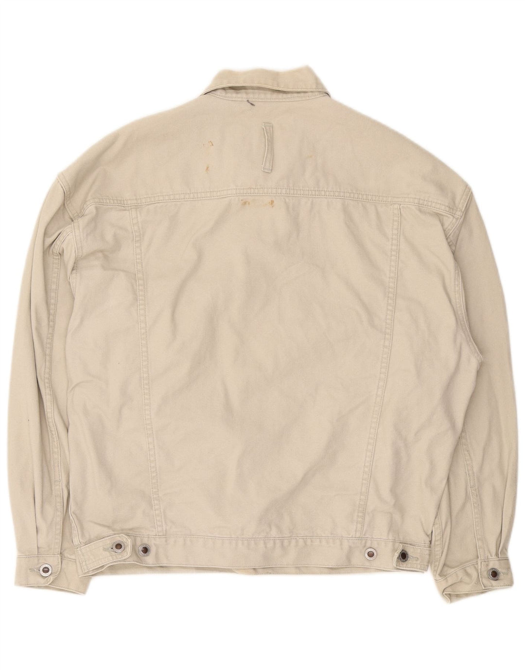 EDDIE BAUER Herren Bomberjacke UK 38 Mittelbeige Baumwolle