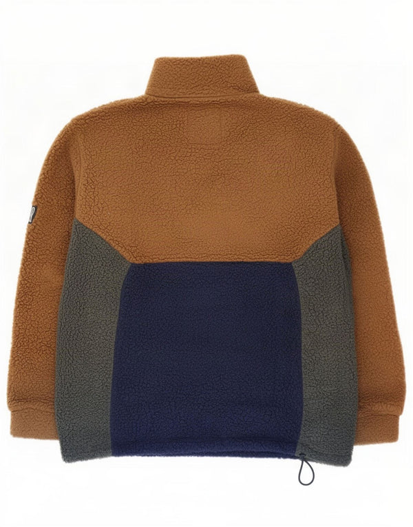 Cape Horn Mens Zip Neck Fleece Jumper Medium Navy Blue Colourblock