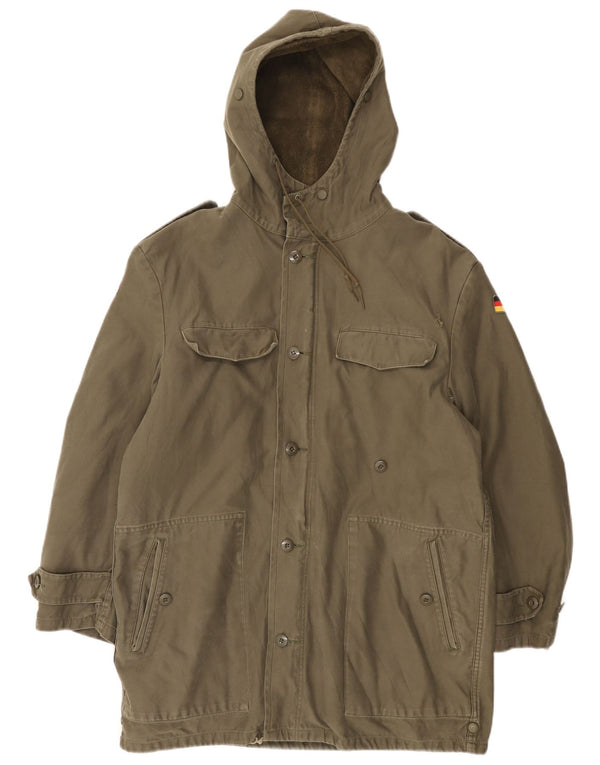 Vintage Herren Deutschland Kapuzen Militär Parka Jacke UK 38 Medium Khaki