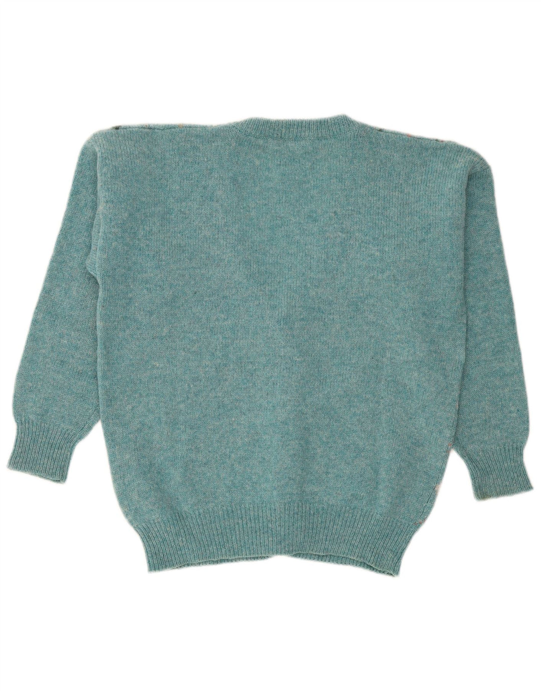 Cacharel Herren-Strickjacke, Mitteltürkis, Argyle-/Diamant-Wolle