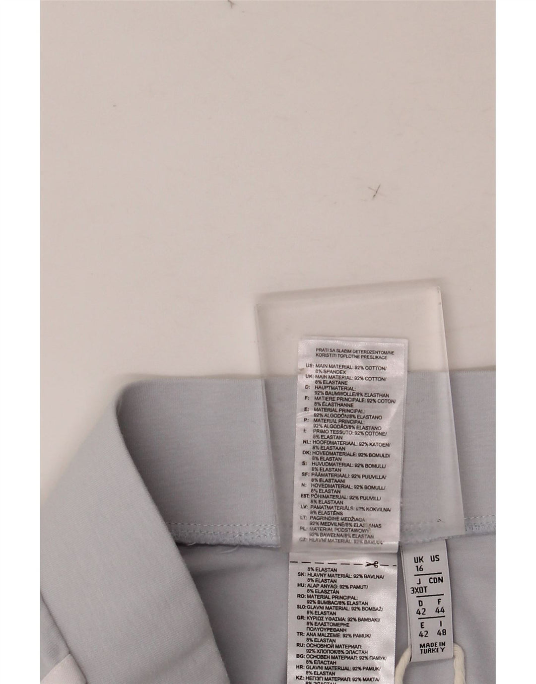 ADIDAS Damen Leggings UK 16 Große blaue Baumwolle