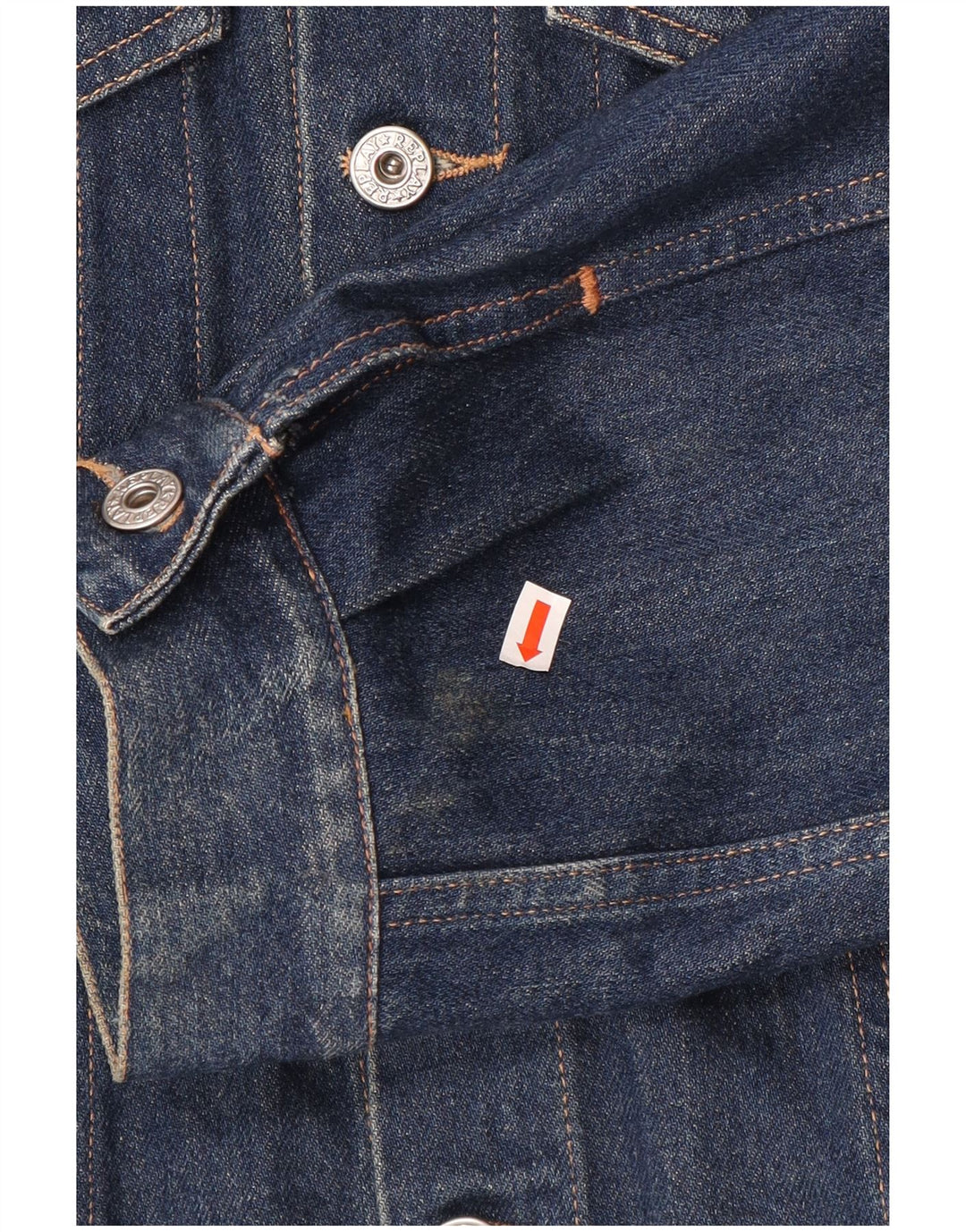 Replay Herren Jeansjacke UK 44 2XL Marineblau Baumwolle