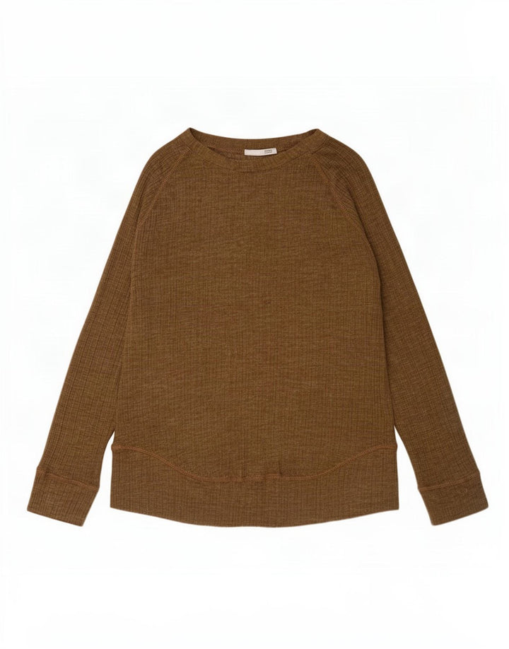 Zara Damen Top Langarm UK 14 Medium Khaki