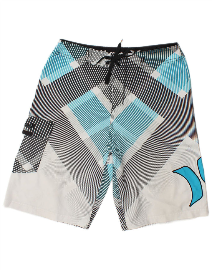 Hurley Herren-Badeshorts mit Grafik, mittelgroß, mehrfarbig, geometrisch