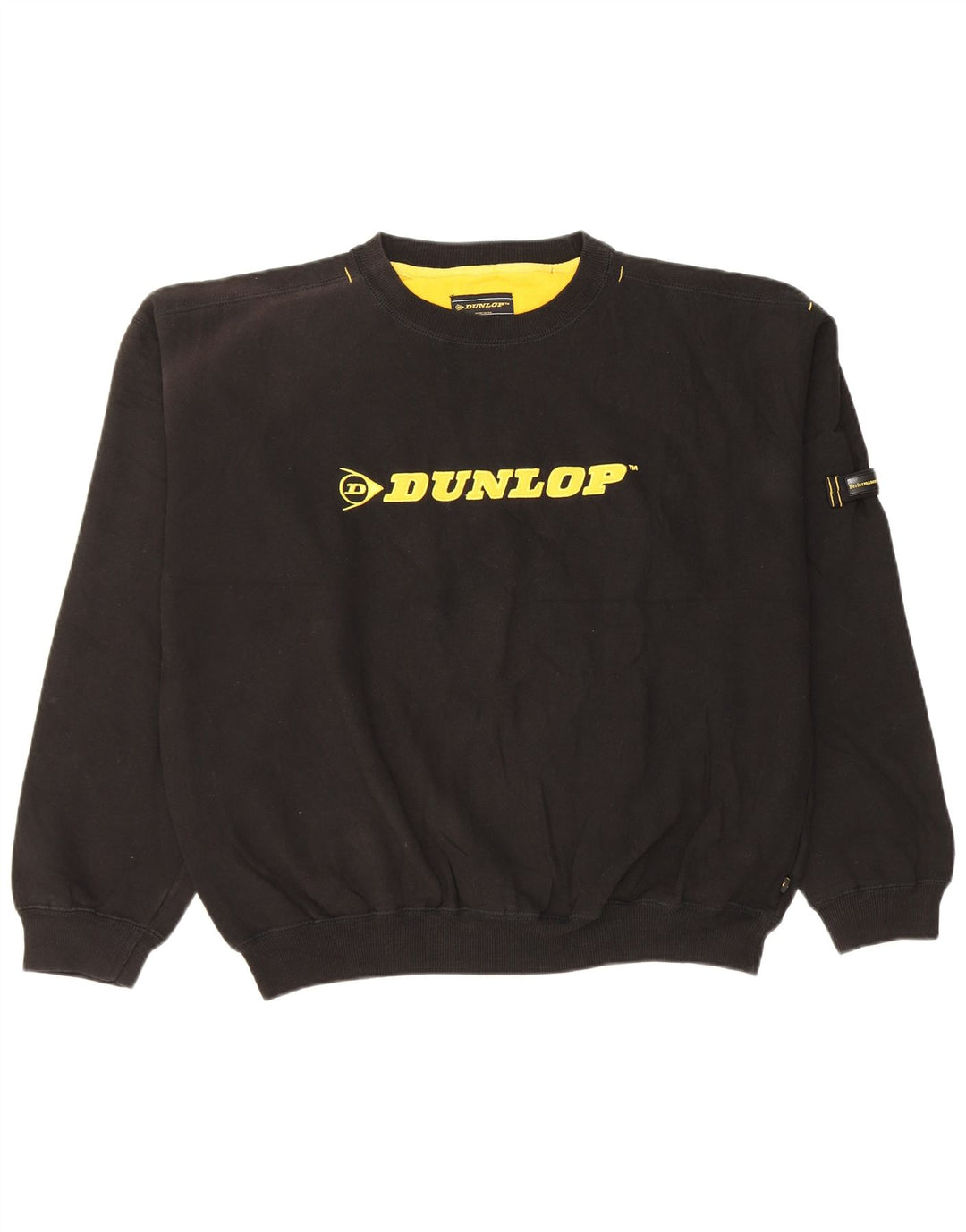 Dunlop Herren Grafik-Sweatshirt-Pullover XL aus schwarzer Baumwolle