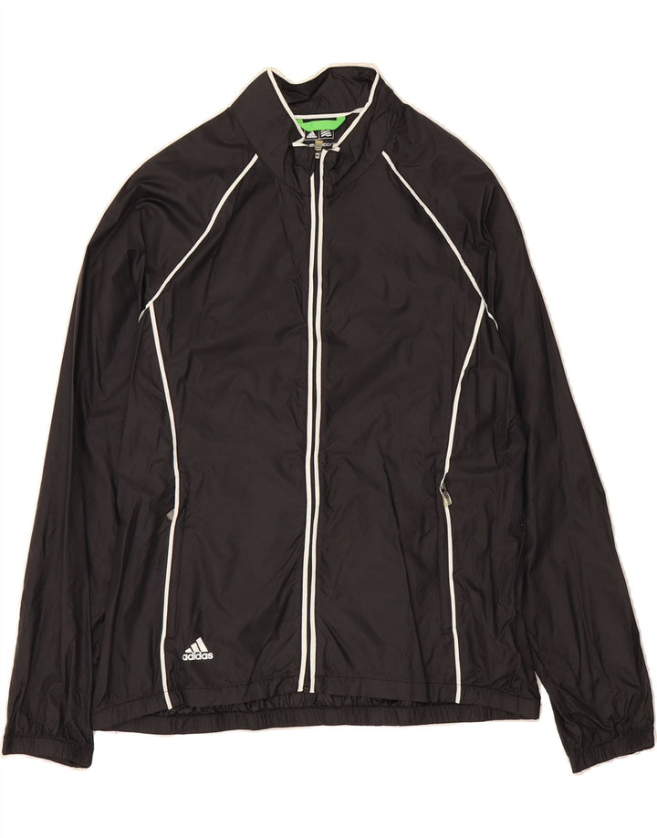 ADIDAS Mens Clima Proof Rain Jacket UK 38 Medium Black Nylon Vintage Adidas and Second-Hand Adidas from Messina Hembry 