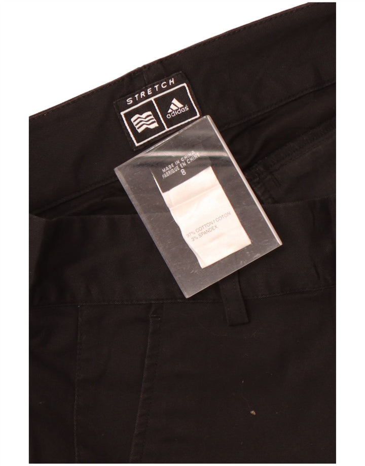 Adidas Damen Bermudashorts US 8 Medium W32 Schwarze Baumwolle