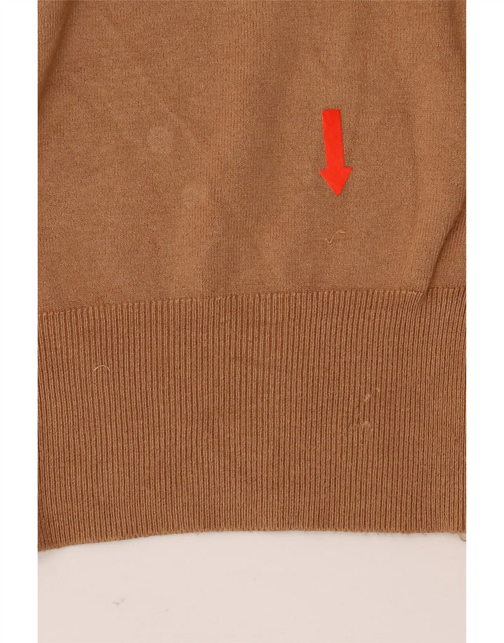 Zara Damen Pullover mit Rundhalsausschnitt, UK 14, Mittelbraun