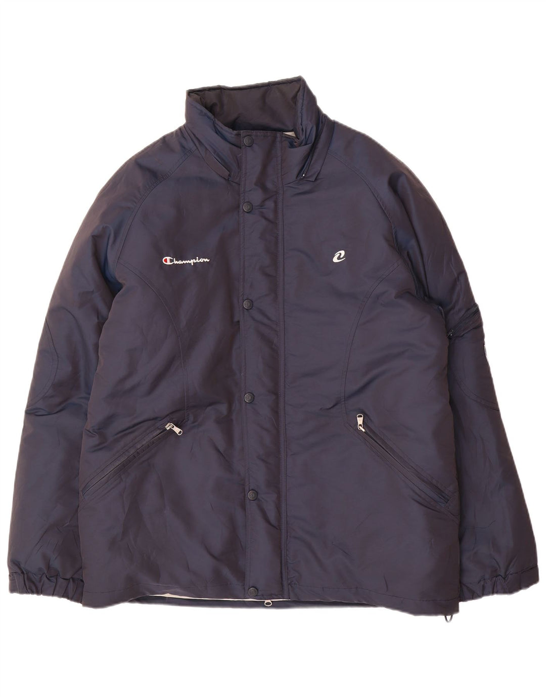 Champion Herren Wattierte Jacke UK 36 Small Marineblau Polyamid