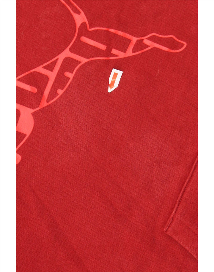 PUMA Jungen Graphic Hoodie Pullover 9–10 Jahre, rote Baumwolle