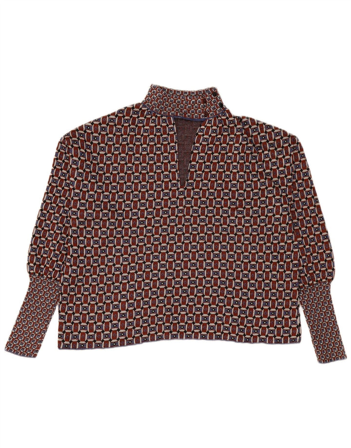 ZARA Damen-Pullover mit Rollkragen, übergroß, Gr. 10, klein, Burgunderrot