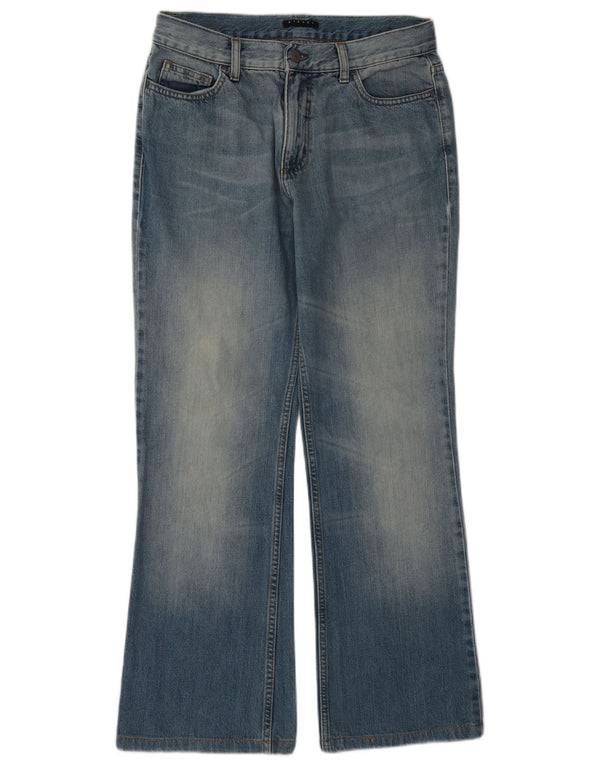 Sisley Damen Bootcut-Jeans IT 42 Medium W30 L30 Blaue Baumwolle