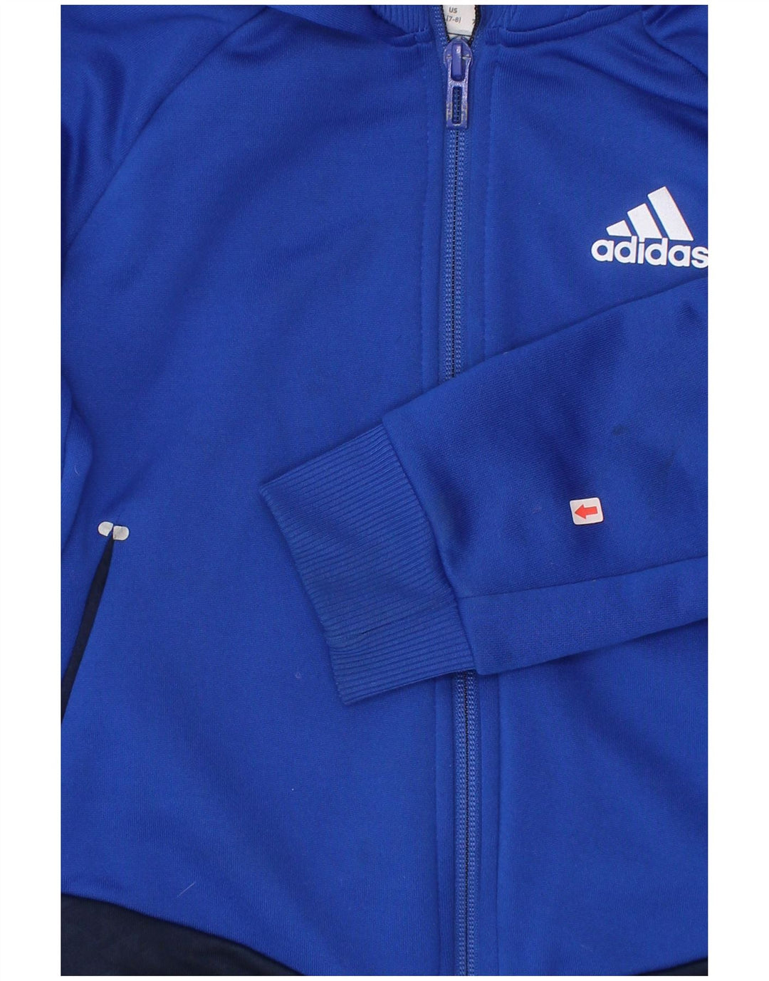 Adidas Jungen Climalite Zip Hoodie Pullover 7–8 Jahre blauer Farbblock