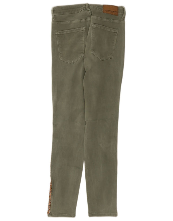 Zara Damen Skinny Jeans EU 40 Medium W30 L27 Grüne Baumwolle