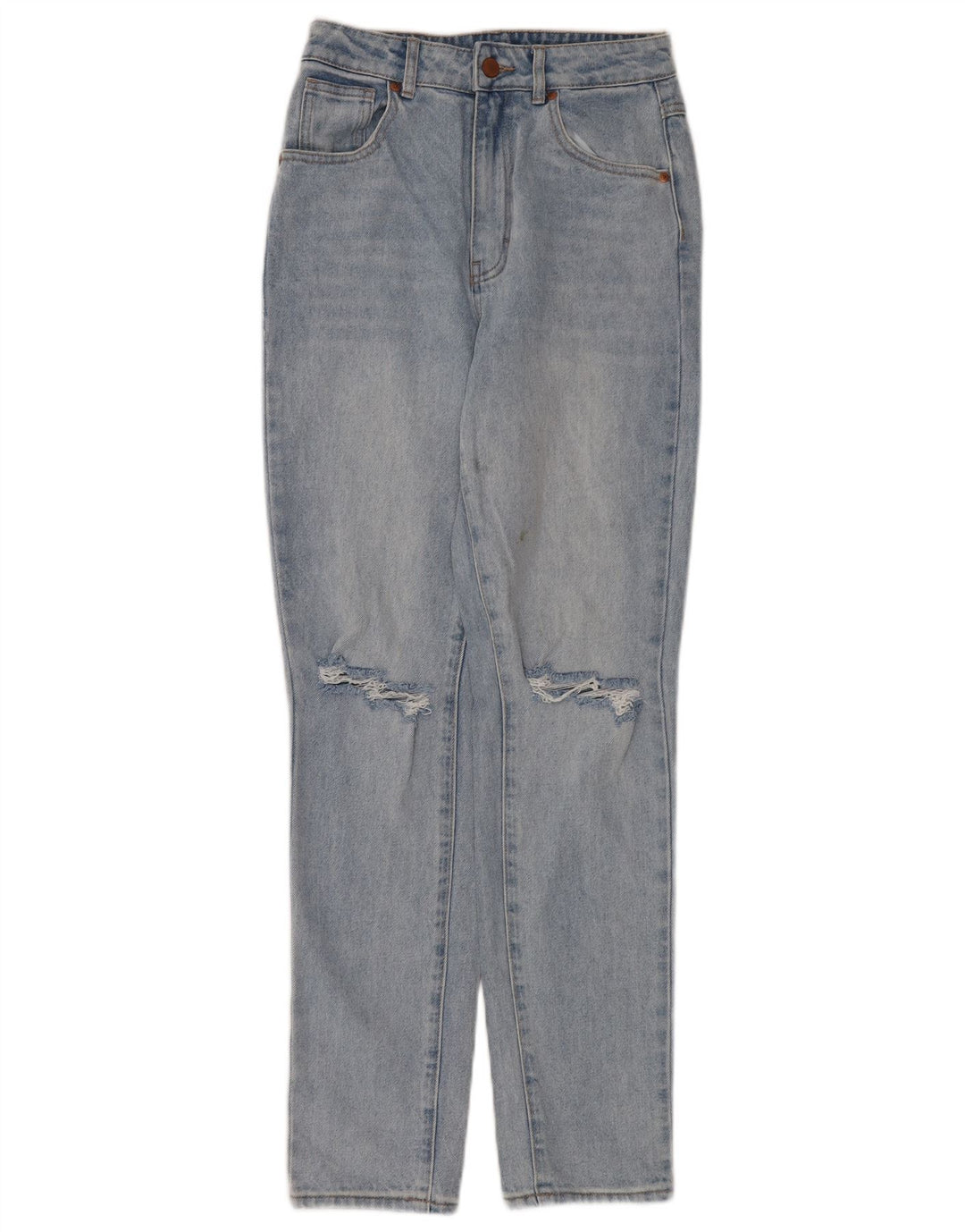 Roxy Damen Distressed High Waist Jeans W26 L30 Blaue Baumwolle