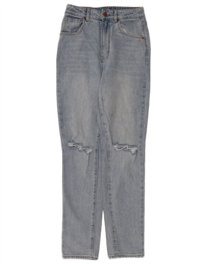 Roxy Damen Distressed High Waist Jeans W26 L30 Blaue Baumwolle