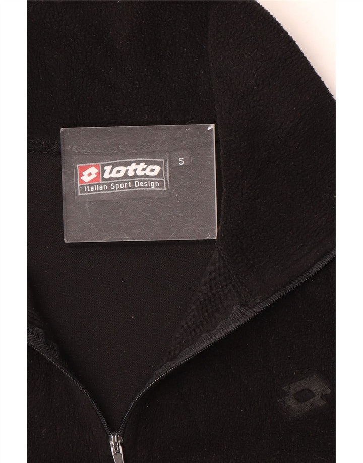 Lotto Herren-Fleecepullover mit Reißverschluss am Hals, Größe S, Schwarz