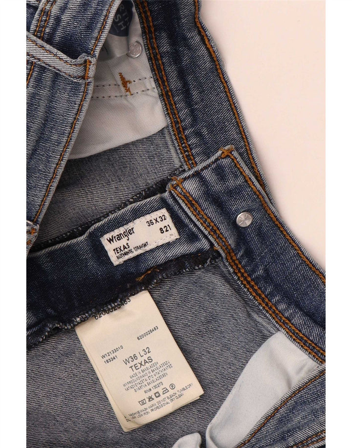 Wrangler Herren Straight Jeans W36 L32 Blaue Baumwolle