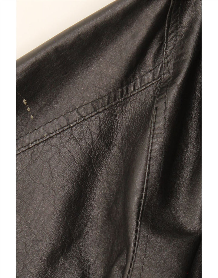 VINTAGE Mens Leather Jacket UK 40 Large Black Leather Vintage Vintage and Second-Hand Vintage from Messina Hembry 