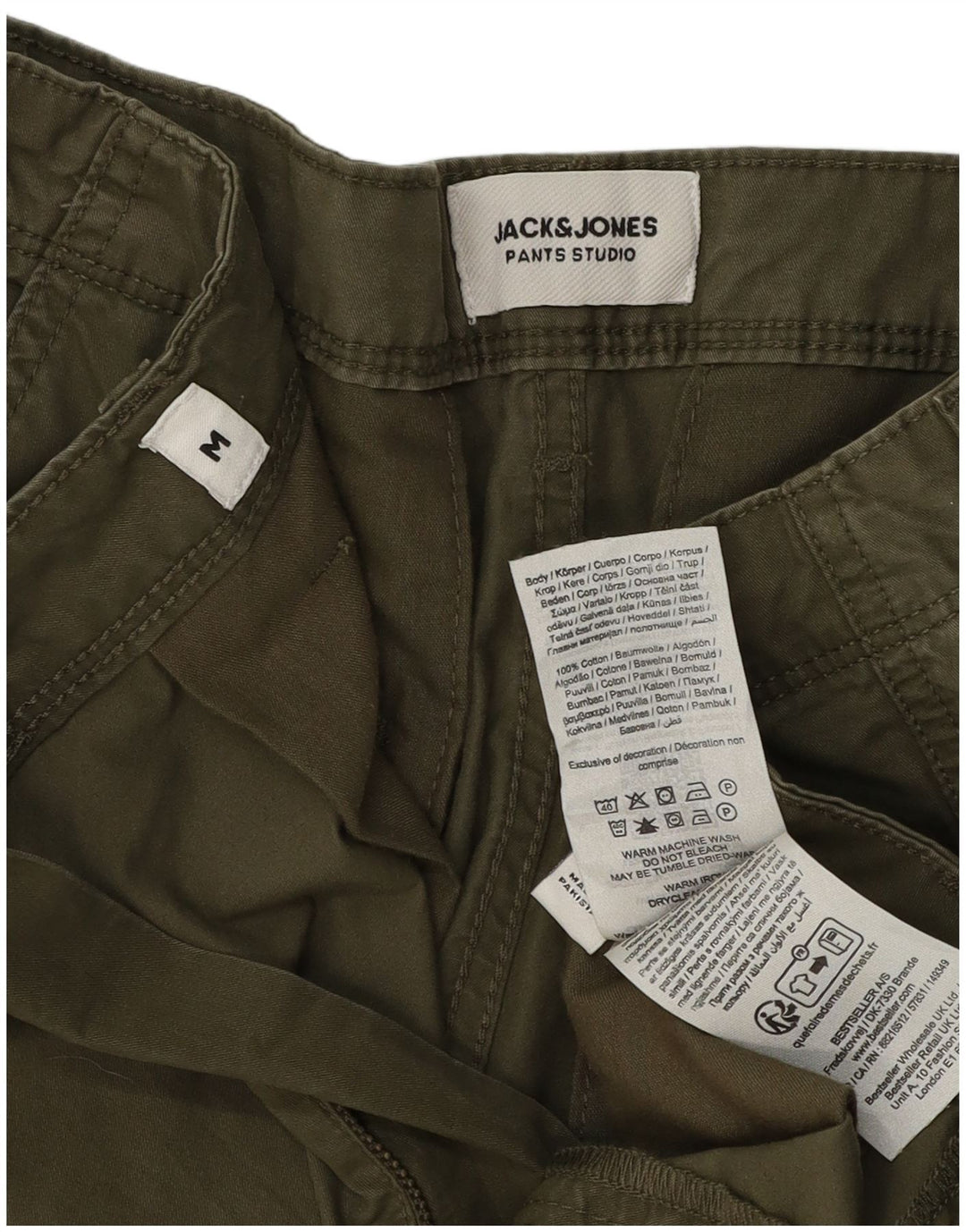 Jack & Jones Herren Cargoshorts Medium W32 Khaki Baumwolle
