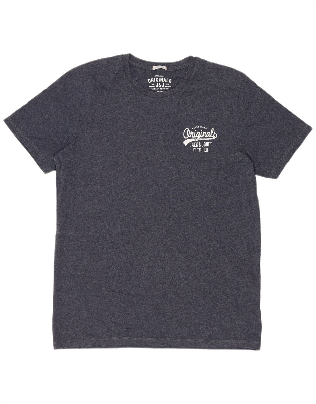 Jack & Jones Herren-T-Shirt-Oberteil aus Baumwolle in mittlerem Marineblau