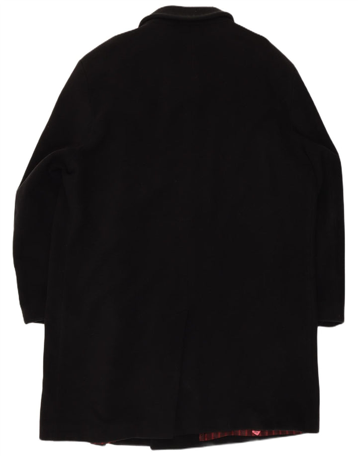 Bugatti Herrenmantel IT 48 4XL Schwarze Wolle