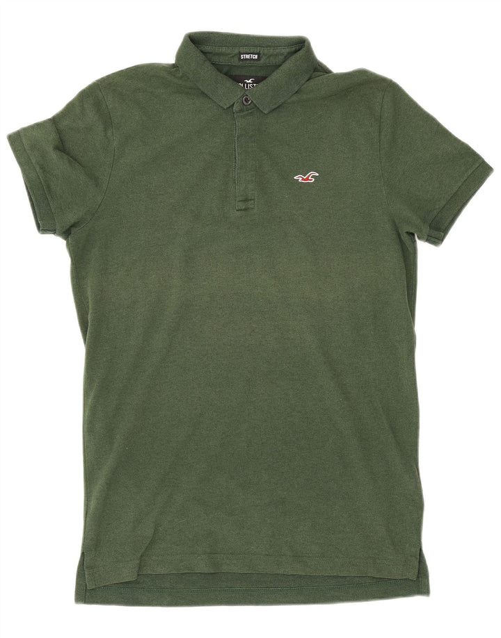Hollister Herren-Poloshirt, klein, grüne Baumwolle