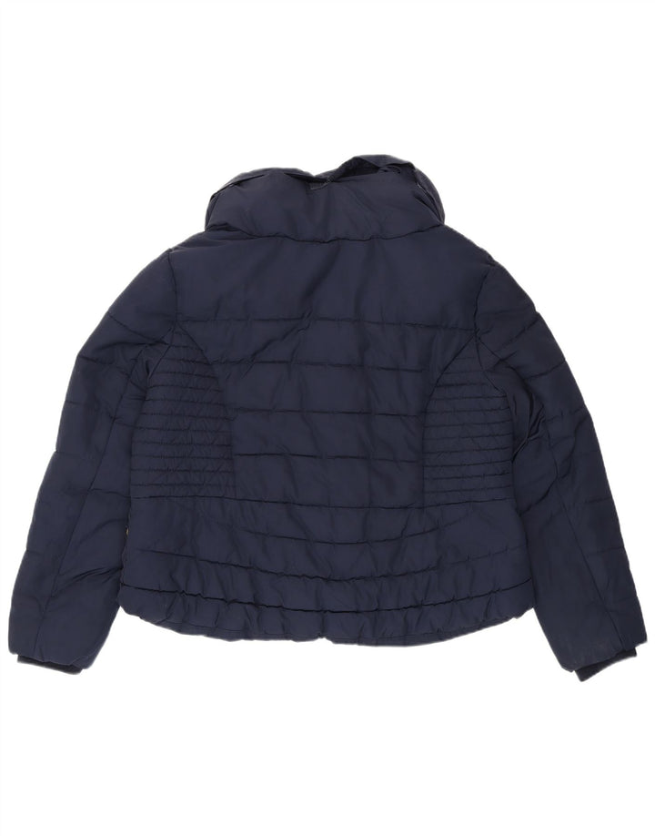 Marks & Spencer Damen Wattierte Jacke UK 16 Large Marineblau Polyester