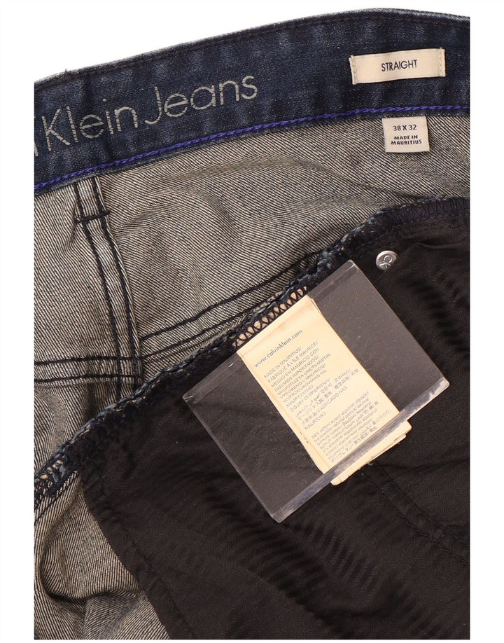 Calvin Klein Herren Straight Jeans W38 L32 Marineblau
