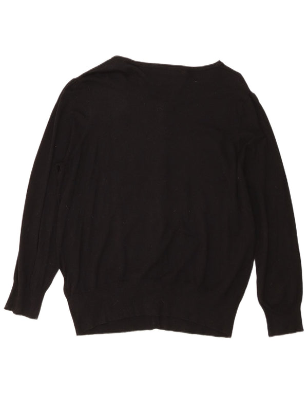 Marks & Spencer Damen-Cardigan mit normaler Passform, UK 20 2XL, schwarze Viskose