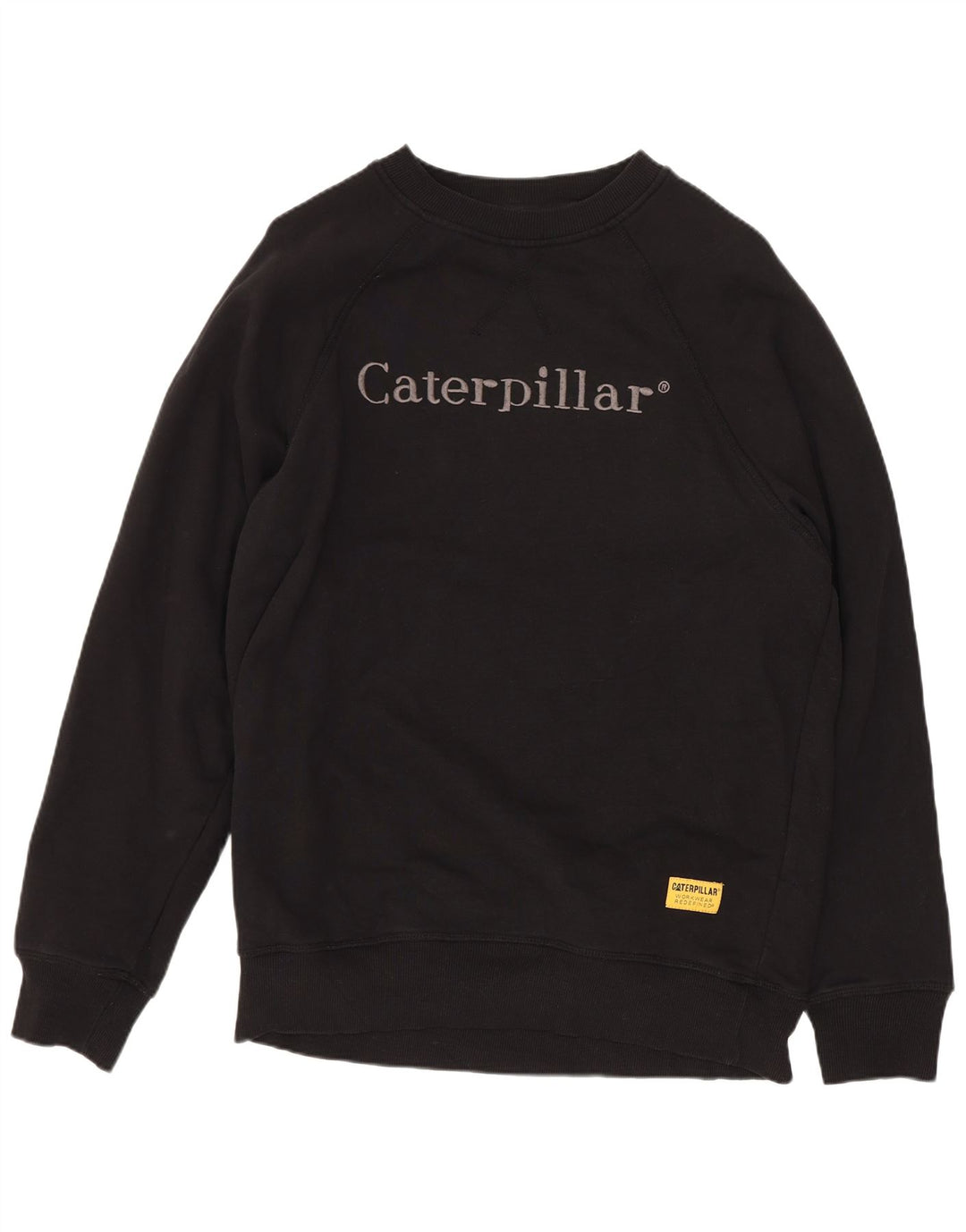Caterpillar Herren Grafik-Sweatshirt-Pullover aus mittelschwarzer Baumwolle