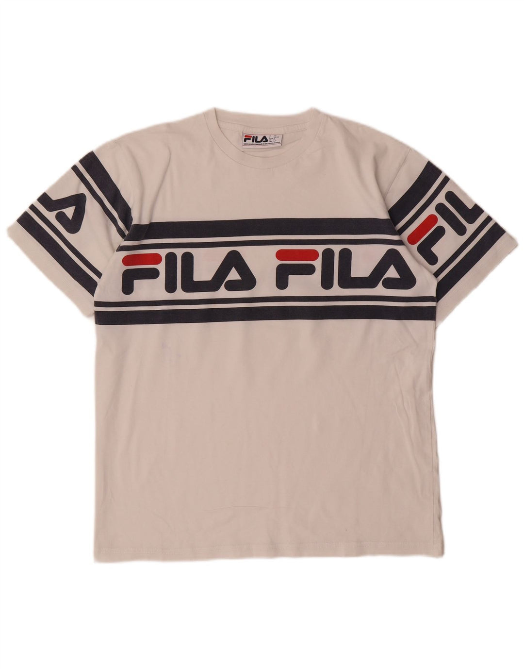 Fila Herren T-Shirt mit Grafik, Größe S, Weiß