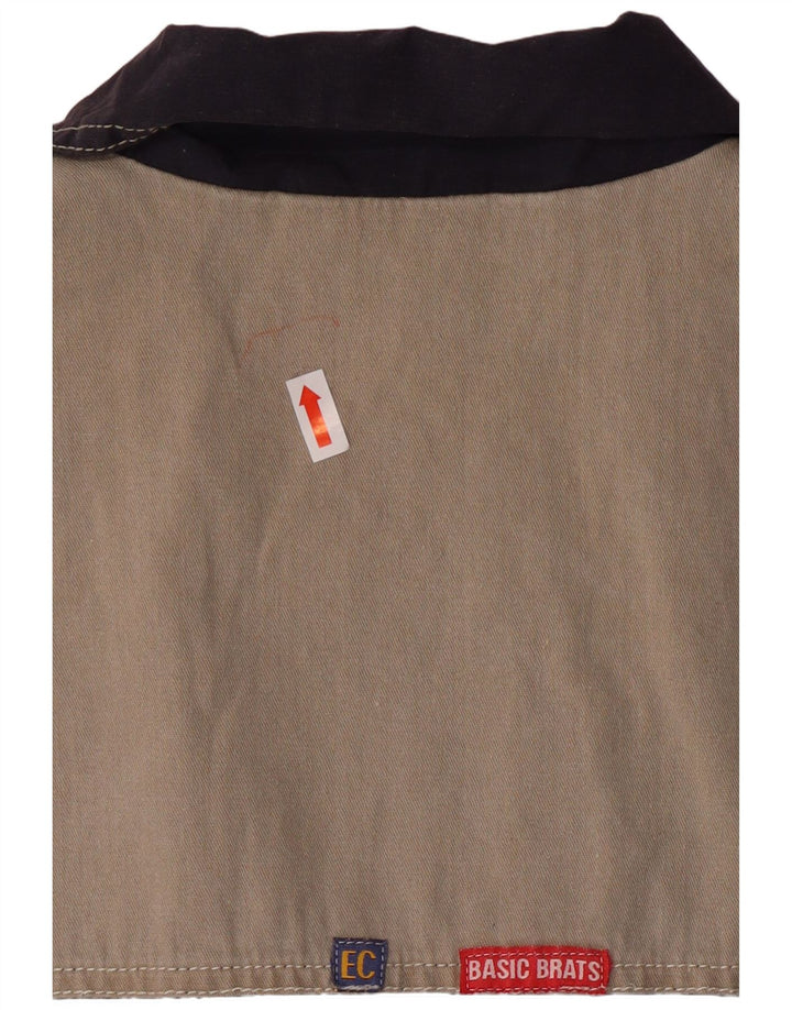 Enrico Coveri Herren-Utility-Jacke UK 40 Large Marineblau Farbblock