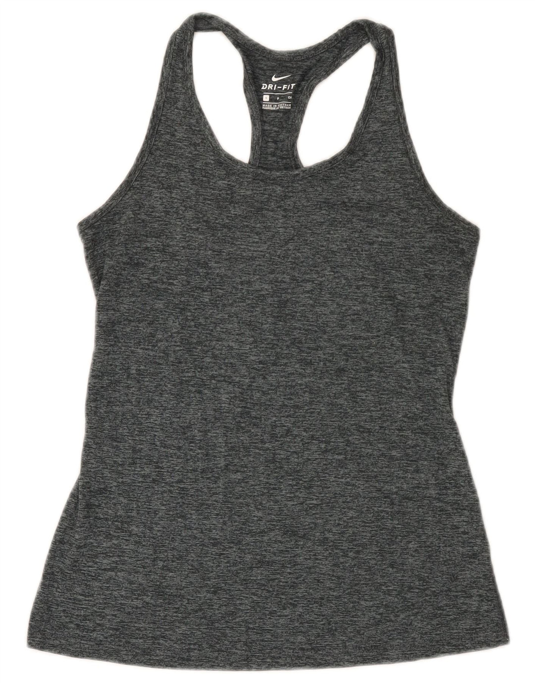 Nike Damen Dri Fit Weste Top UK 8 Small Grau geflecktes Polyester