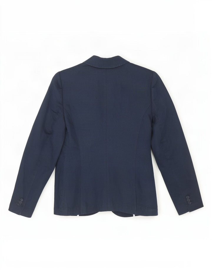 Crew Clothing Damen-Blazer mit 2 Knöpfen, Gr. 10, Größe S, Marineblau, Leinen