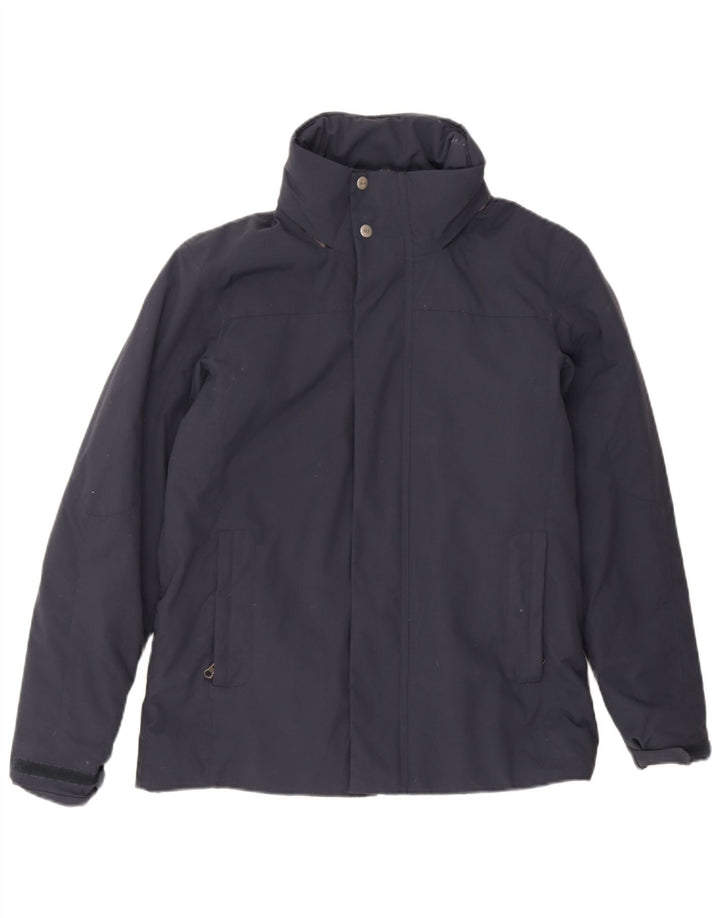 Slam Herren-Windbreakerjacke mit Kapuze, UK 36, Größe S, marineblaues Nylon
