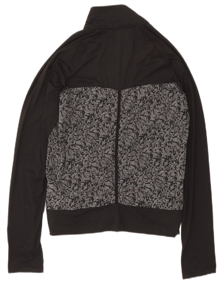 Adidas Damen-Trainingsanzug mit abstraktem Muster, Top-Jacke, UK 10, Größe S, Schwarz