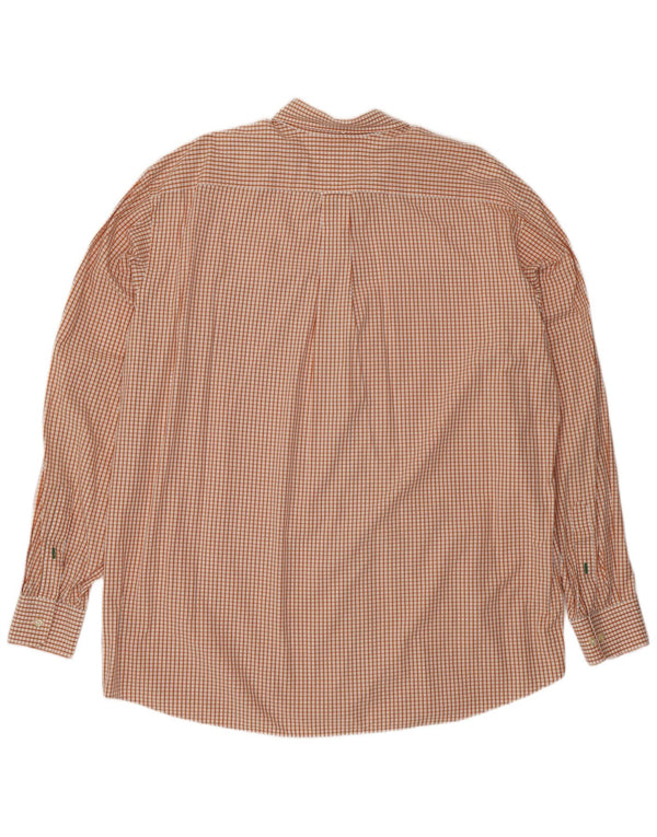 Tommy Hilfiger Herrenhemd Größe 17 1/2 XL Orange kariert