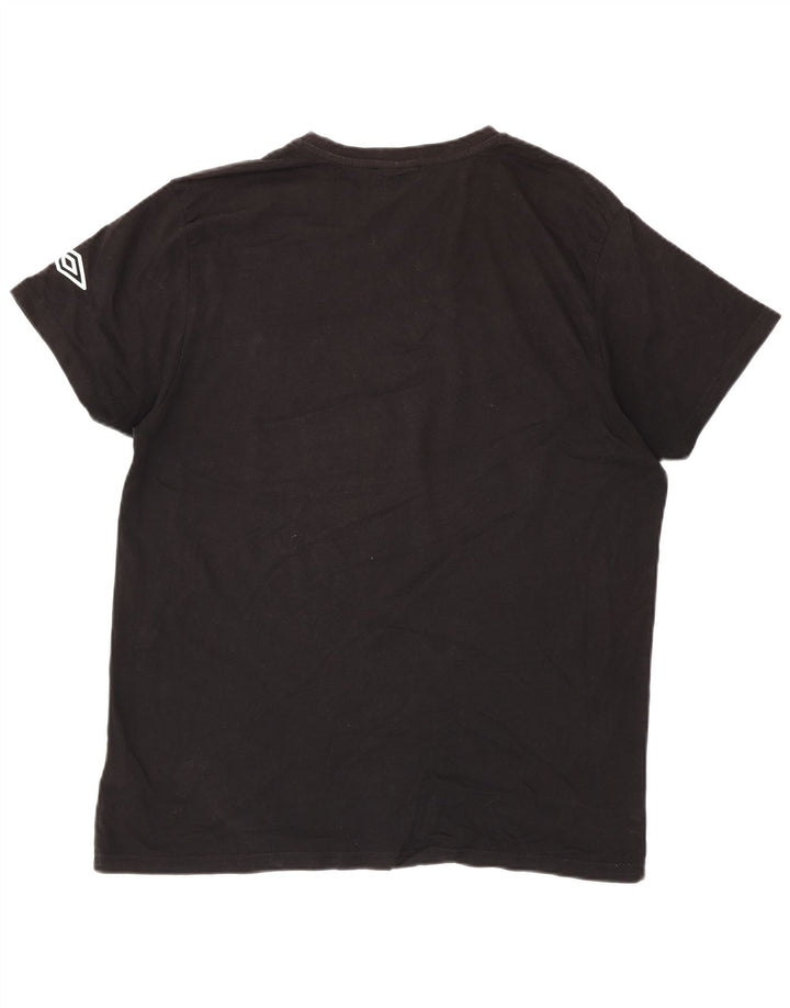 UMBRO Herren Grafik T-Shirt Top 2XL Schwarz Baumwolle