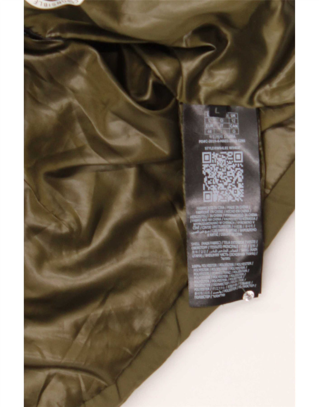 Guess Damen Graphic Wattierte Jacke UK 12 Medium Khaki Polyester