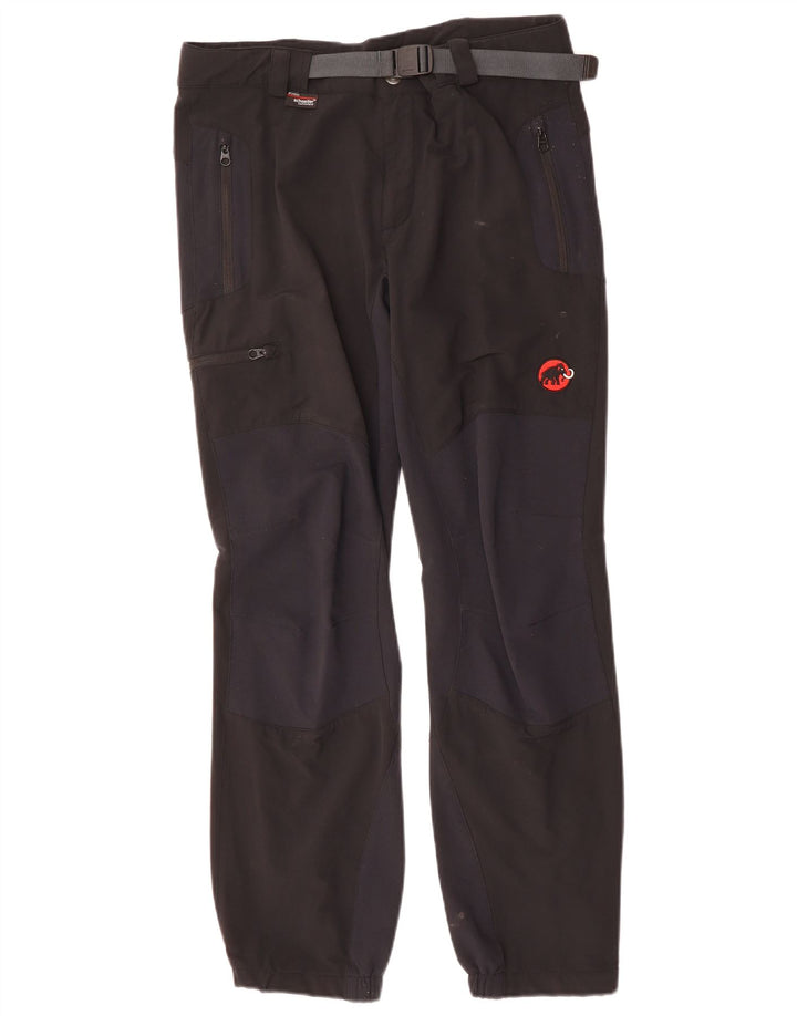 MAMMUT Damen Straight Cargo Freizeithose W32 L30 Schwarz Colourblock
