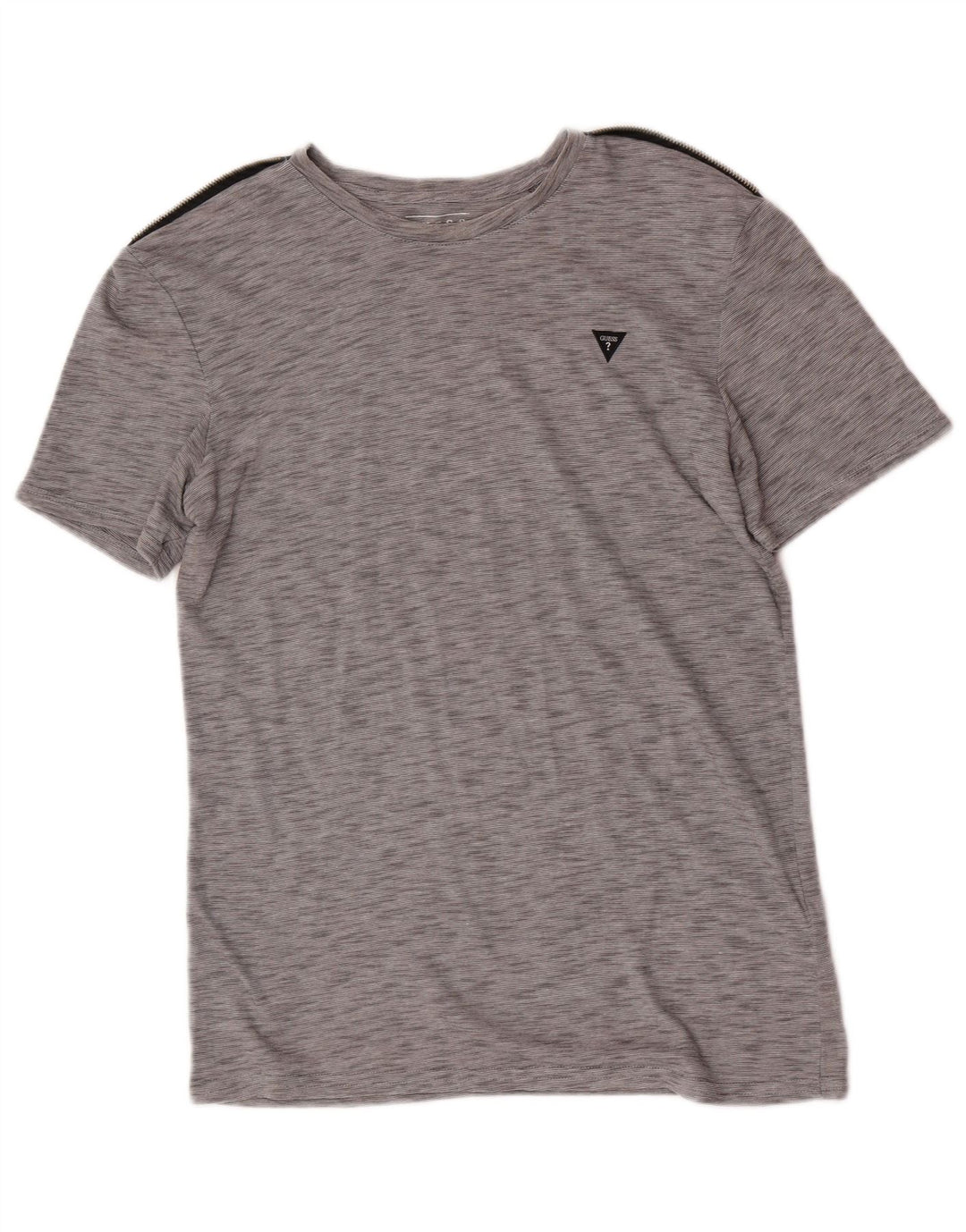 Guess Herren-T-Shirt-Oberteil, großes, grau meliertes Polyester