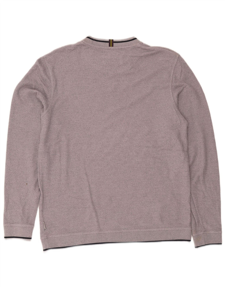 Ted Baker Herren-Sweatshirt, Pullover, Größe 4, groß, lila, Baumwolle