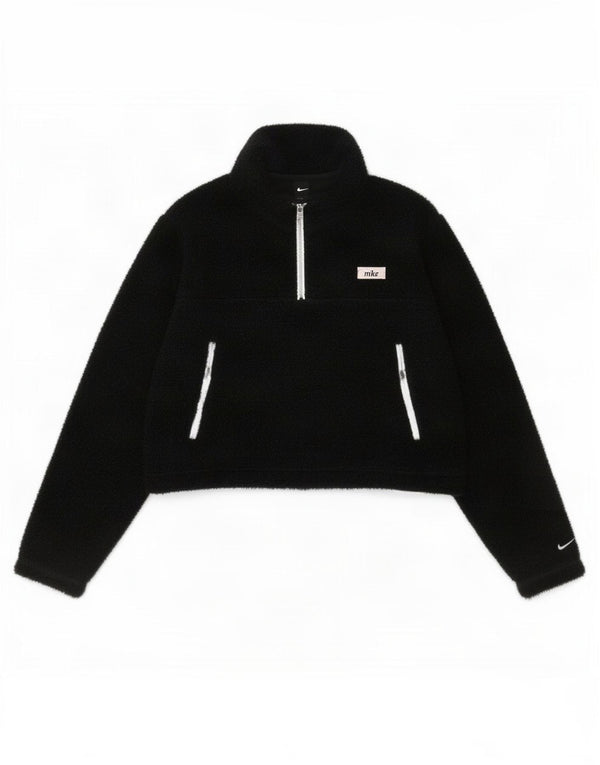 Nike Damen Therma-Fit Loose Fit 1/4 Zip Fleecejacke UK 16 Large Schwarz