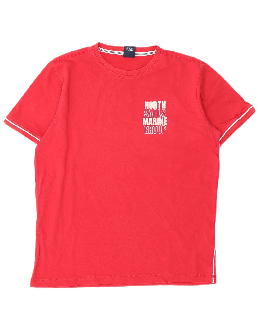 North Sails Herren Grafik-T-Shirt-Oberteil aus mittelroter Baumwolle