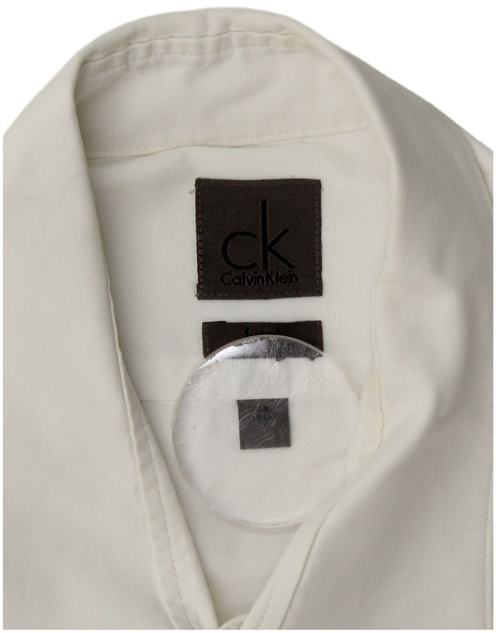 Calvin Klein Herrenhemd Größe 17 44 XL Weiß