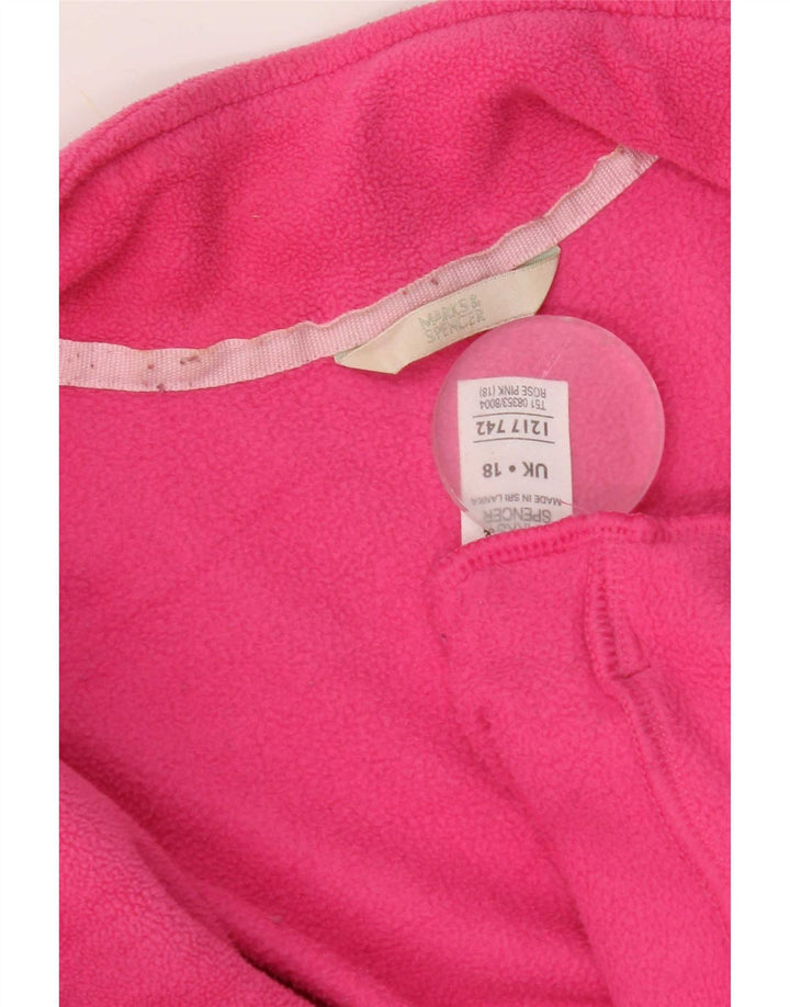 Marks & Spencer Damen Fleecejacke UK 18 XL Rosa Polyester
