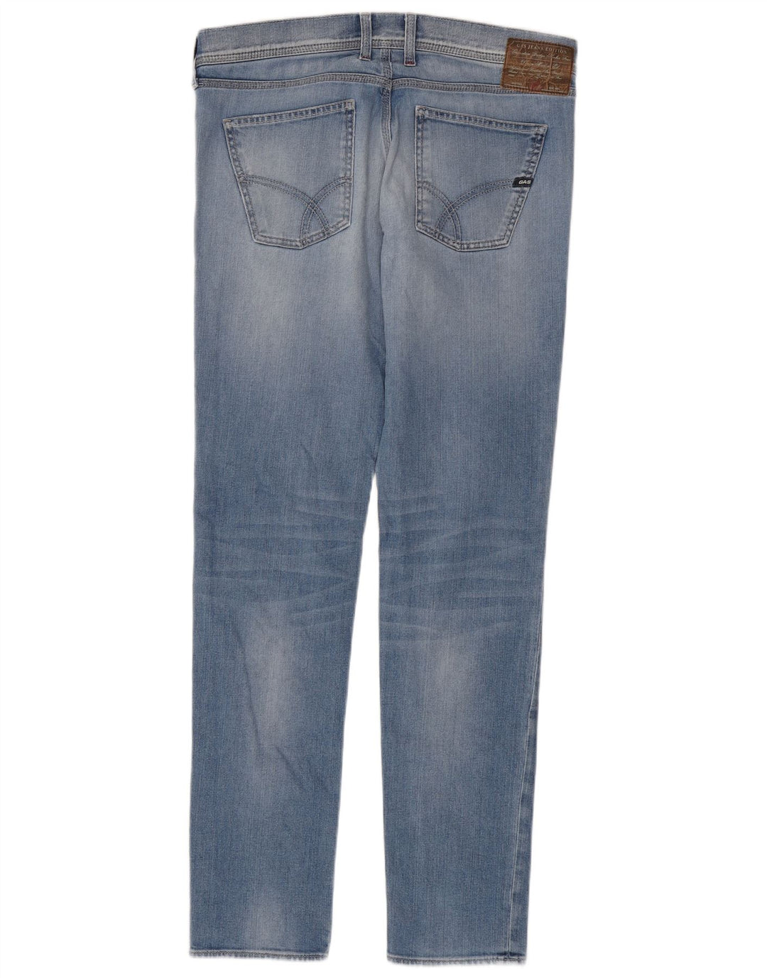 Gas Herren Distressed Slim Jeans W34 L34 Blaue Baumwolle